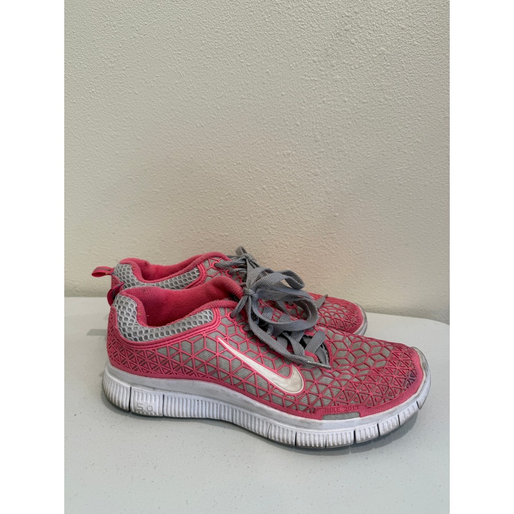 Nike Free Run 5.0 V4‎ Womens Running Shoes Pink Grey 515916-808 Size 7